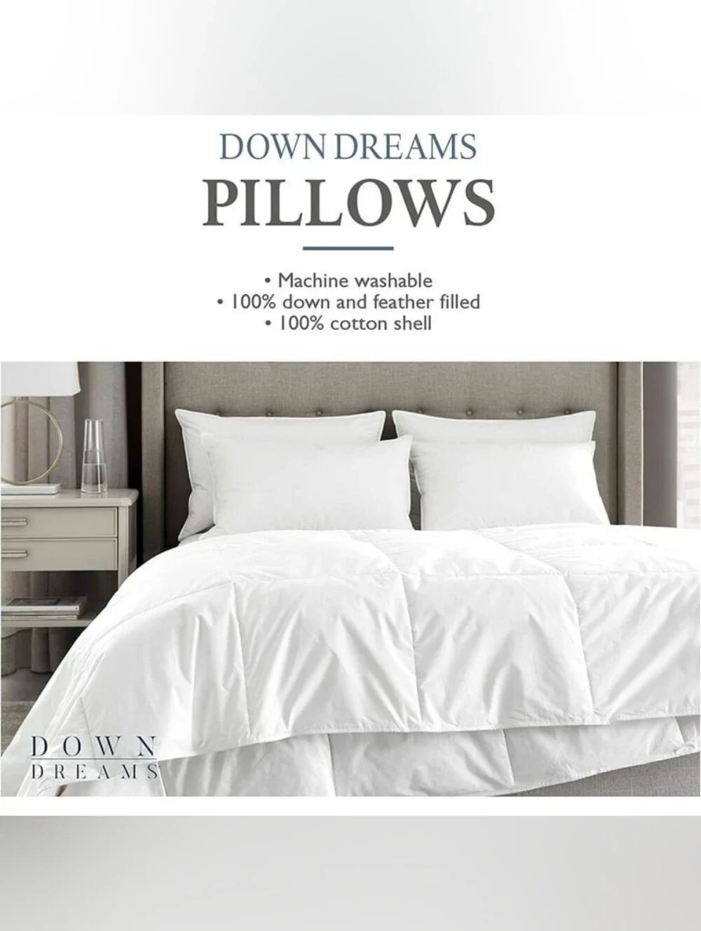 Down Dreams Classic Down Queen Pillow
